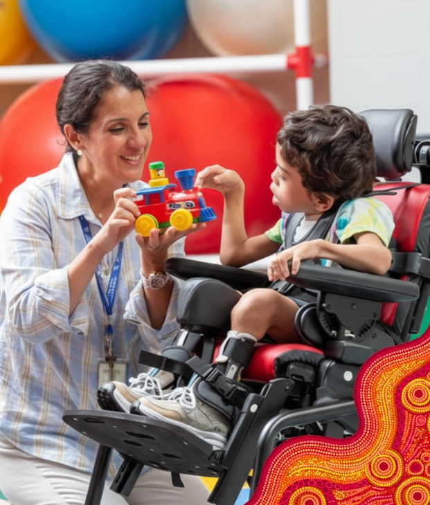 Bright interior with high-contrast walls and floors designed for cognitive and sensory accessibility